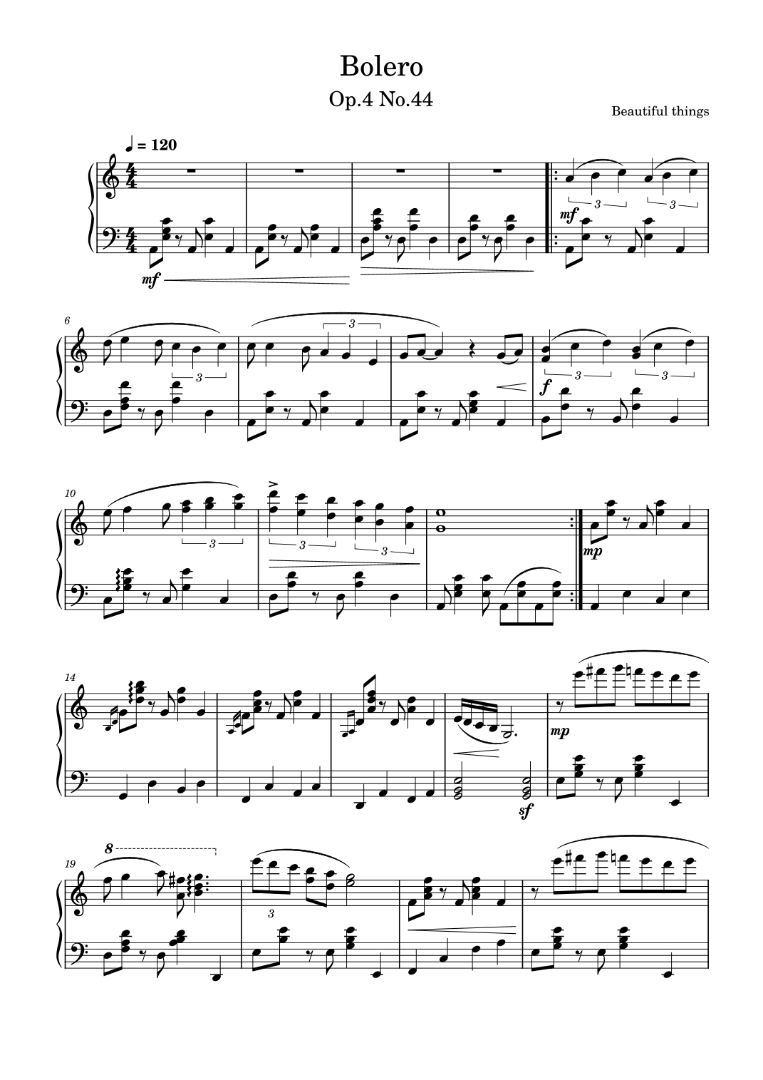 Bolero-Beautiful things Op.4 No.44