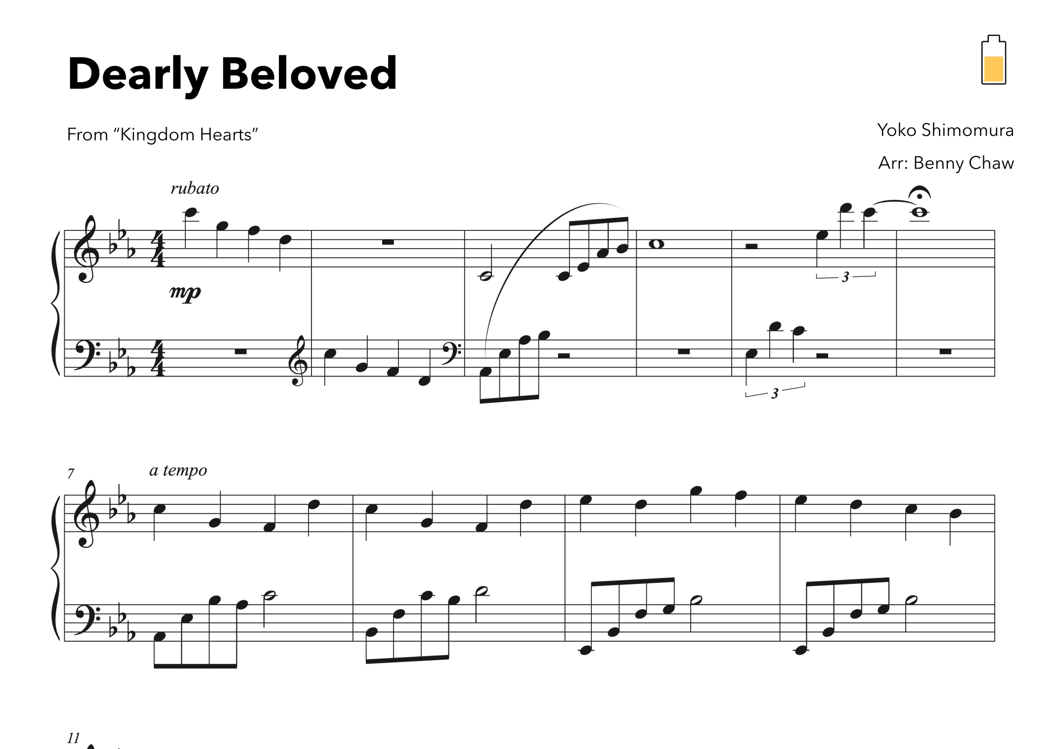 Dearly Beloved (arr. Benny Chaw)