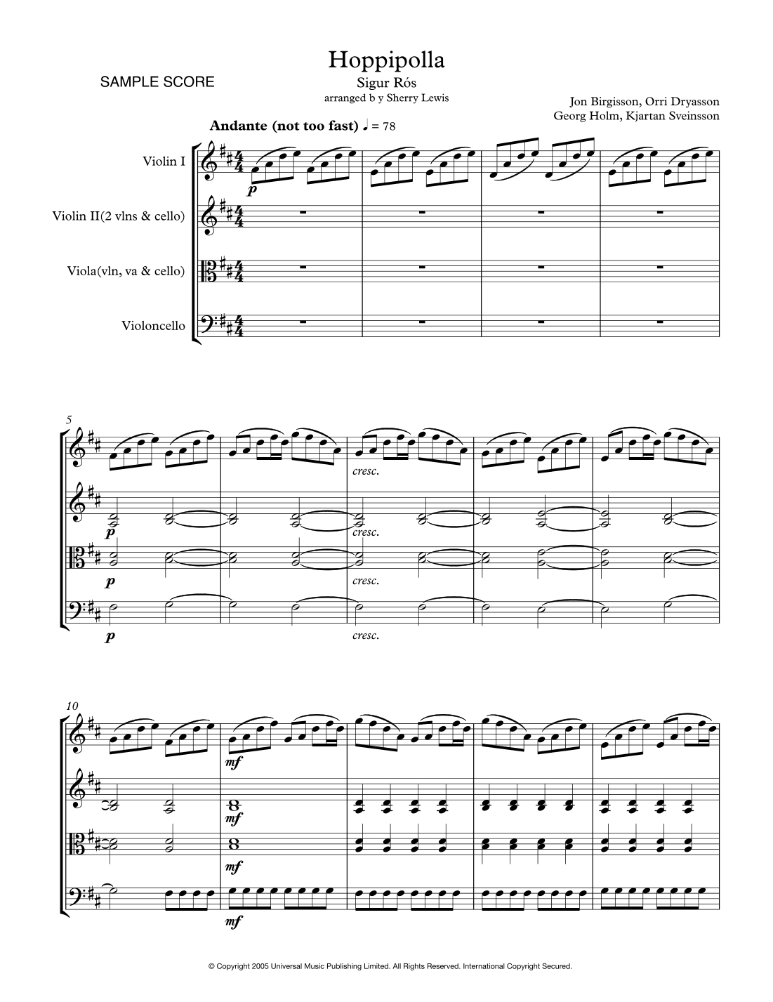 Hoppipolla (arr. Sherry Lewis Publishing)