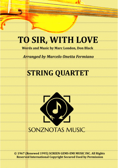 To Sir, With Love (arr. Marcelo Onetta Fermiano)
