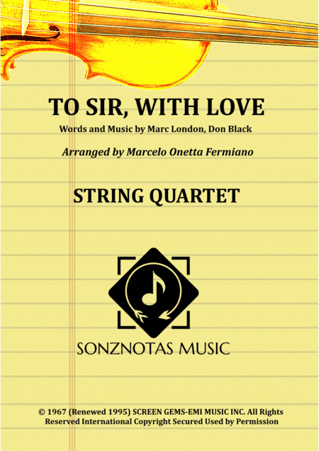 To Sir, With Love (arr. Marcelo Onetta Fermiano)