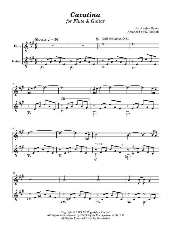 Cavatina (arr. Kenneth Pasciak)