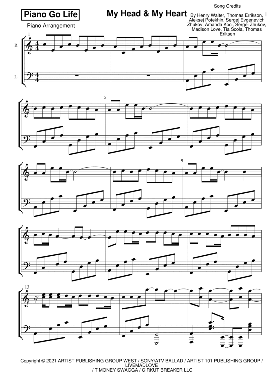 Ava Max (arr. Piano Go Life)