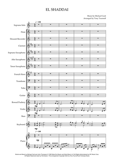 El Shaddai (arr. Tony Tournoff)