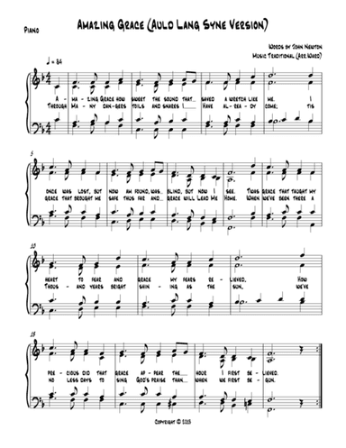 Amazing Grace (Auld Lang Syne) (arr. H. L. Ward, Jr.)
