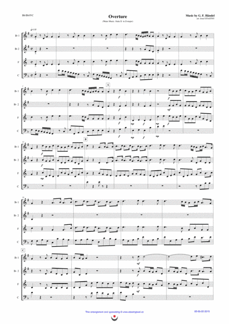 Overture (Water Music) (arr. Josef STASTNY)
