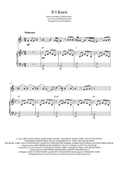If I Knew (arr. Kaiserin Rebecca)