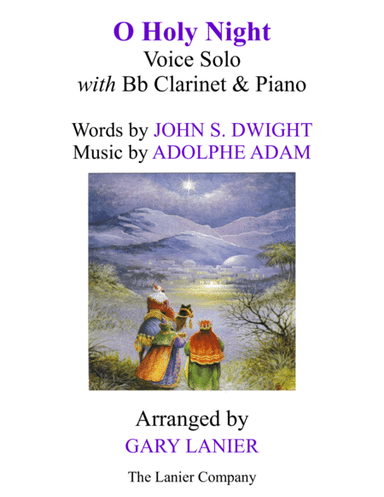 O HOLY NIGHT (Voice Solo with Bb Clarinet & Piano - Score & Parts included) (arr. Gary Lanier)