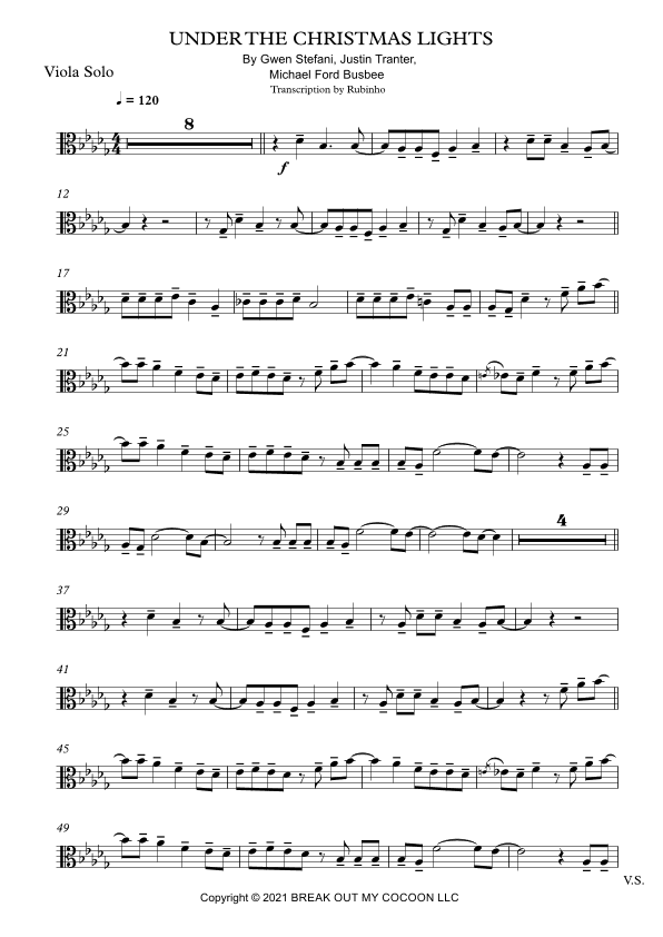 Under The Christmas Lights (arr. Rubinho)