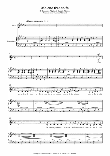 Ma Che Freddo Fa (arr. Maurizio Chiavaroli)