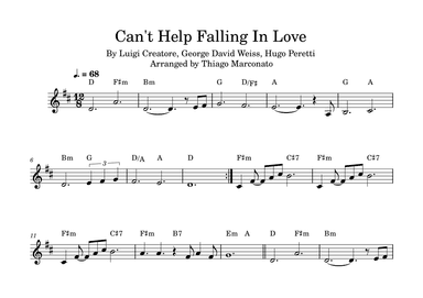 Can't Help Falling In Love (arr. Thiago Marconato)
