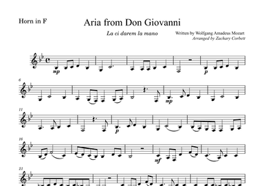Aria from Don Giovanni (arr. Zachary Corbett)