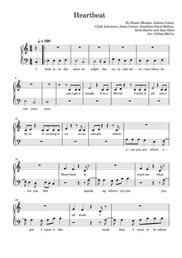 Heartbeat (arr. Gillian McCoy)