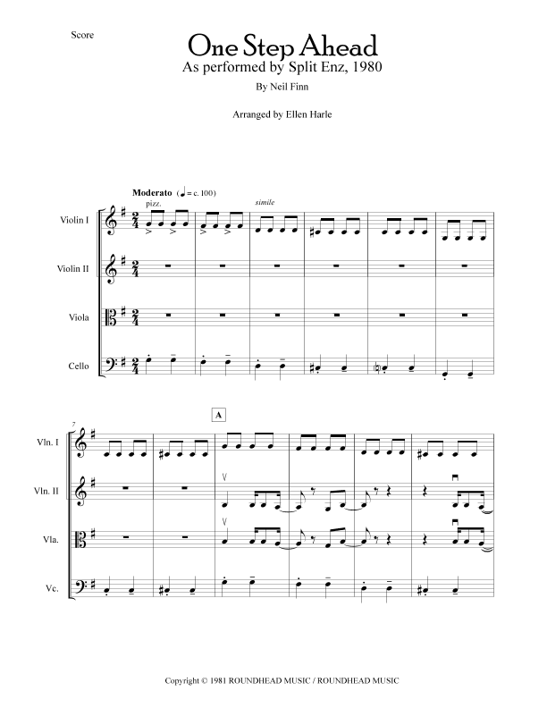 One Step Ahead (arr. Ellen Harle)