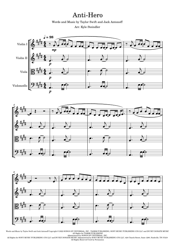 Anti-hero (arr. Kyle Steindler)