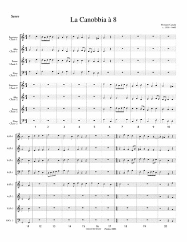 La Canobbia a 8 for 8 recorders - antiphinal - SSAATTBB (arr. Emmett Anglin)
