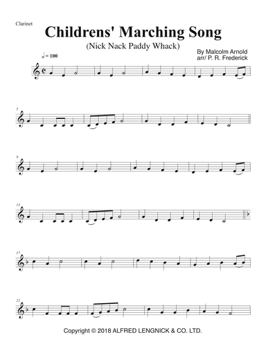 Childrens Marching Song (arr. P. R. Frederick)