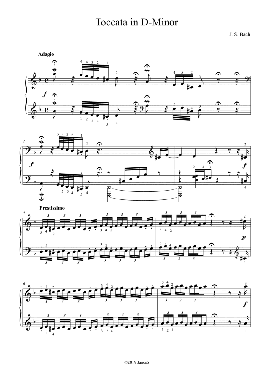 Toccata in D minor (arr. Thomas Jancso)