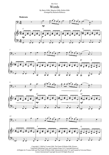Words (arr. Kaiserin Rebecca)