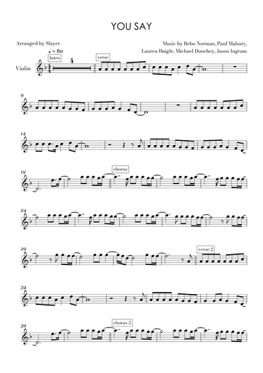 You Say (arr. Slayer)