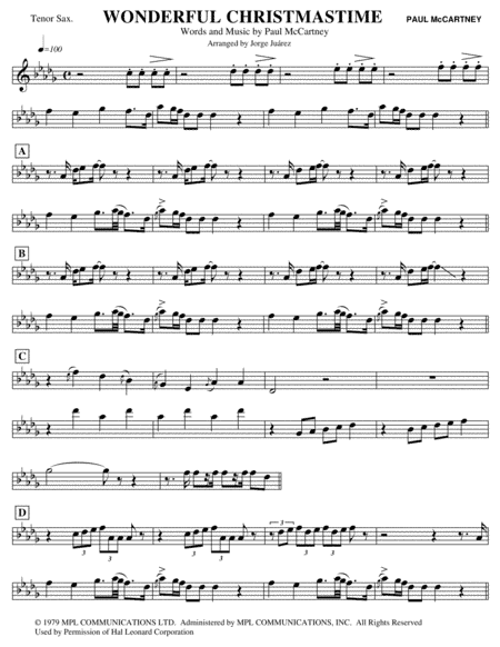 Wonderful Christmastime (arr. Jorge Juárez)