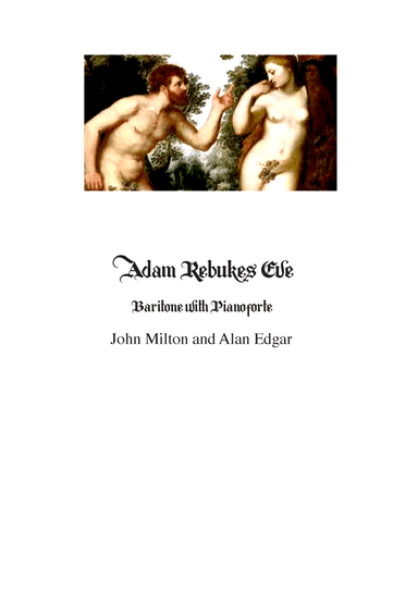 ADAM REBUKES EVE Baritone and Pianoforte
