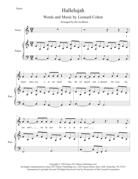 Hallelujah (arr. Kevin Busse)