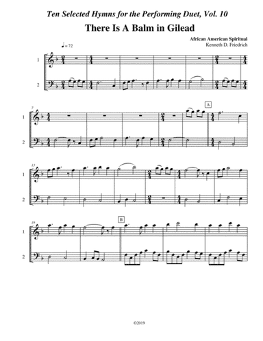 Ten Selected Hymns for the Performing Duet, Vol. 10 - flute and trombone or euphonium (arr. Kenneth D. Friedrich)