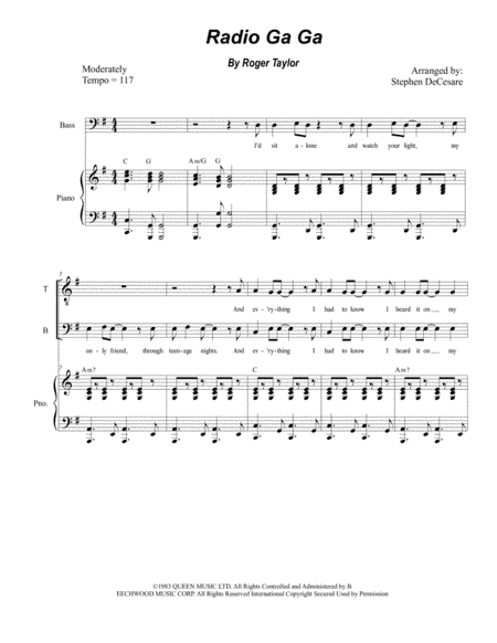 Radio Ga Ga (arr. Stephen DeCesare)