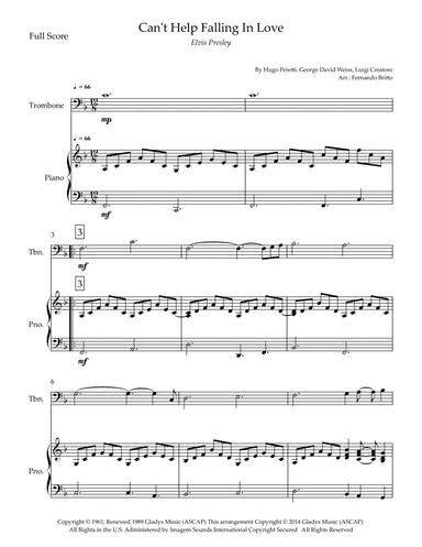 Can't Help Falling In Love (arr. Fernando Britto)