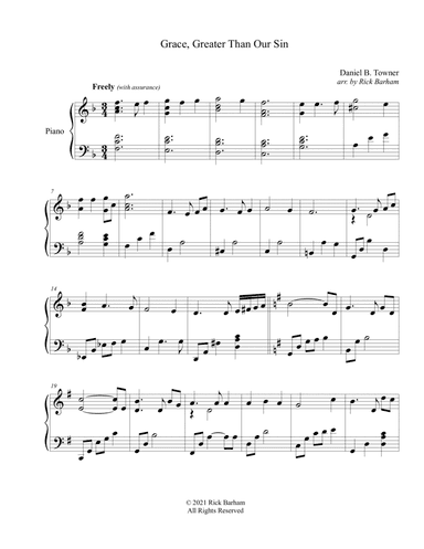 Grace, Greater Than Our Sin (arr. Rick Barham)