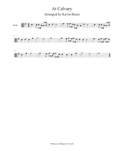 At Calvary - Viola (arr. Kevin Busse)