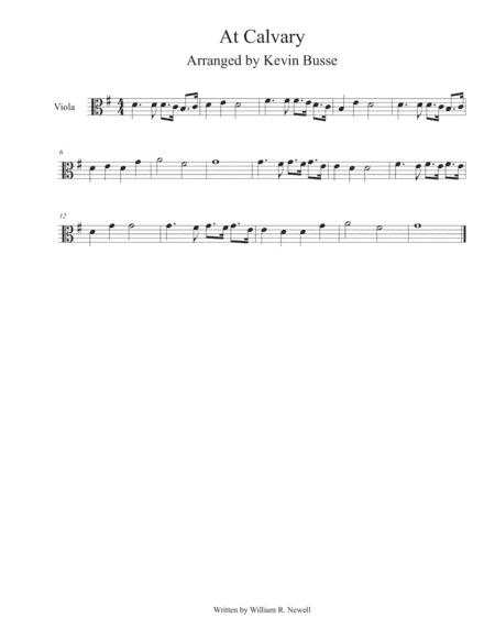 At Calvary - Viola (arr. Kevin Busse)