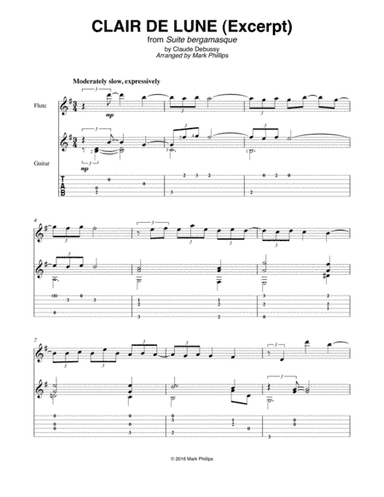 Clair de lune (Excerpt) (arr. Mark Phillips)