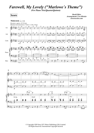 Farewell My Lovely (arr. Uwe Roessler Rössler Rassler)