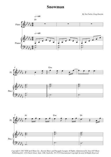 Snowman (arr. Wesley S. SIlva)