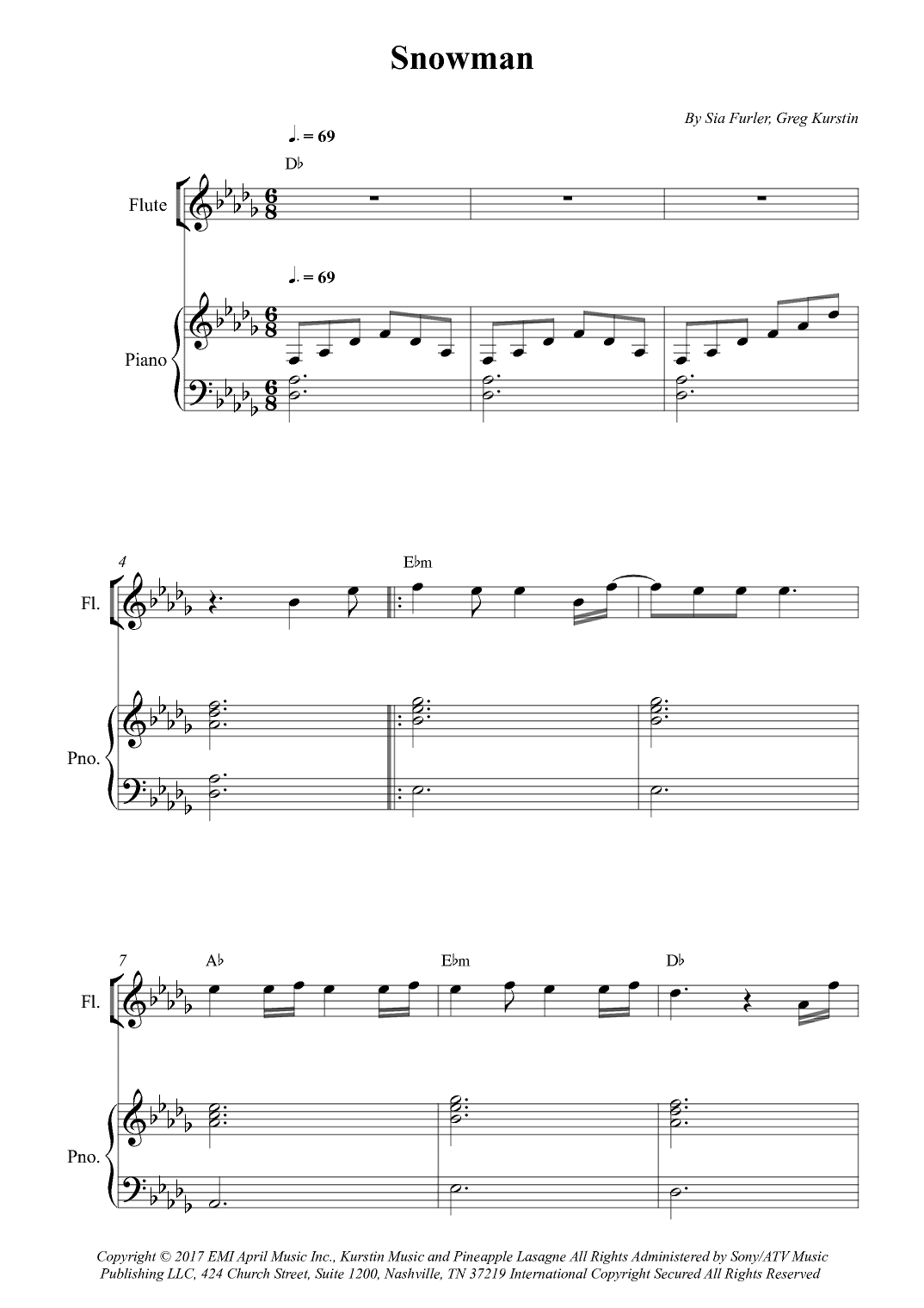 Snowman (arr. Wesley S. SIlva)
