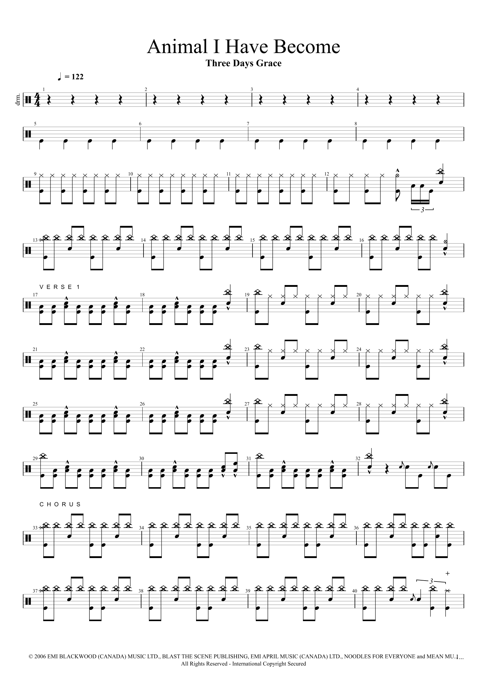Animal I Have Become (arr. Cyril Mayer)