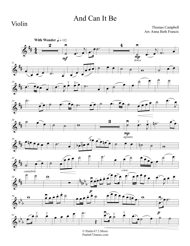 And Can It Be? (arr. Anna Beth Francis)