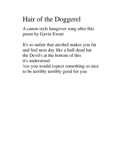 Hair of the doggerel for 3 soprano recorders
