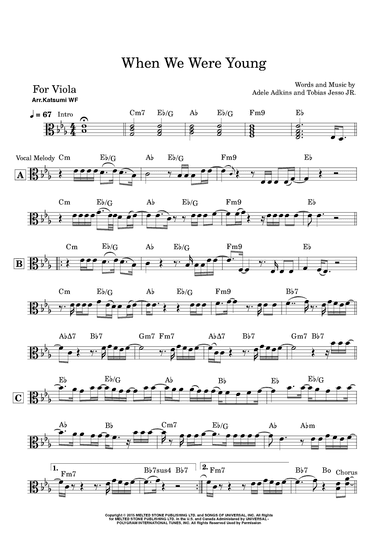 When We Were Young (arr. Katsumi WF)