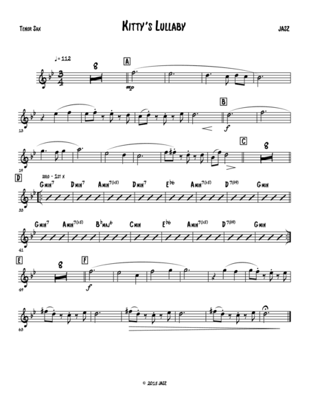 Kitty's Lullaby - Tenor