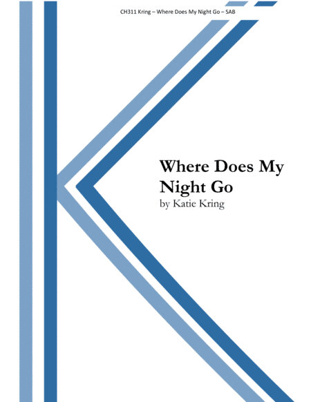 Where Does My Night Go - SAB