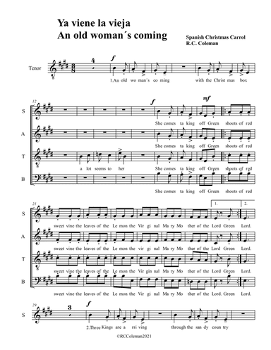 Ya viene la vieja (An old woman´s coming) (arr. R. C. Coleman)