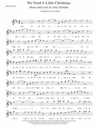 We Need A Little Christmas (arr. Kevin Busse)