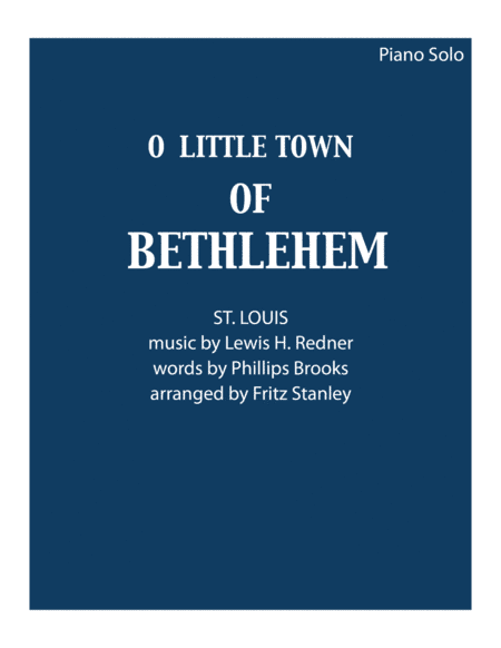 O Little Town of Bethlehem - Piano Solo (arr. Fritz Stanley)