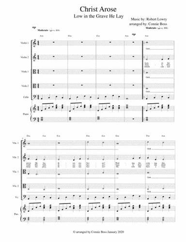 Christ Arose - Low in the Grave He Lay - strings and piano (arr. Connie Boss)