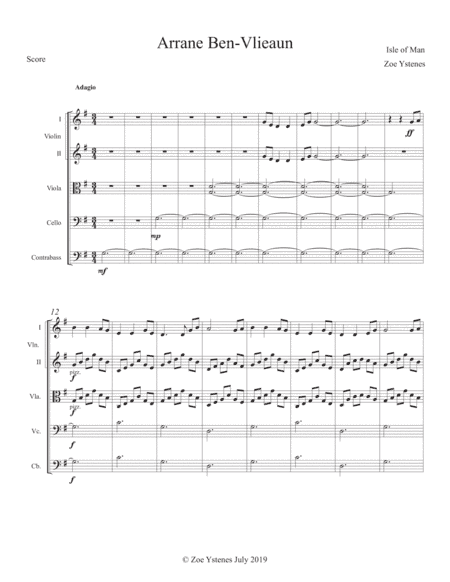 Arrane Ben-Vlieaun (arr. Zoe Ystenes)