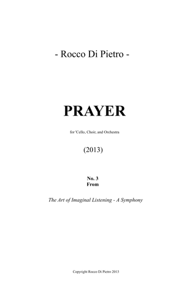 Prayer    (Mov.3 of Symphony-The Art of Imaginal Listening')
