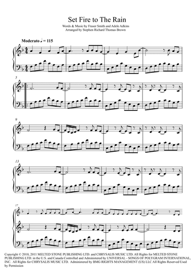 Set Fire To The Rain (arr. Stephen Richard Thomas Brown)